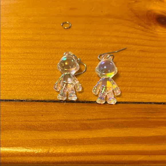 Holographic Robot Earrings for Kids - Picture 1 of 1